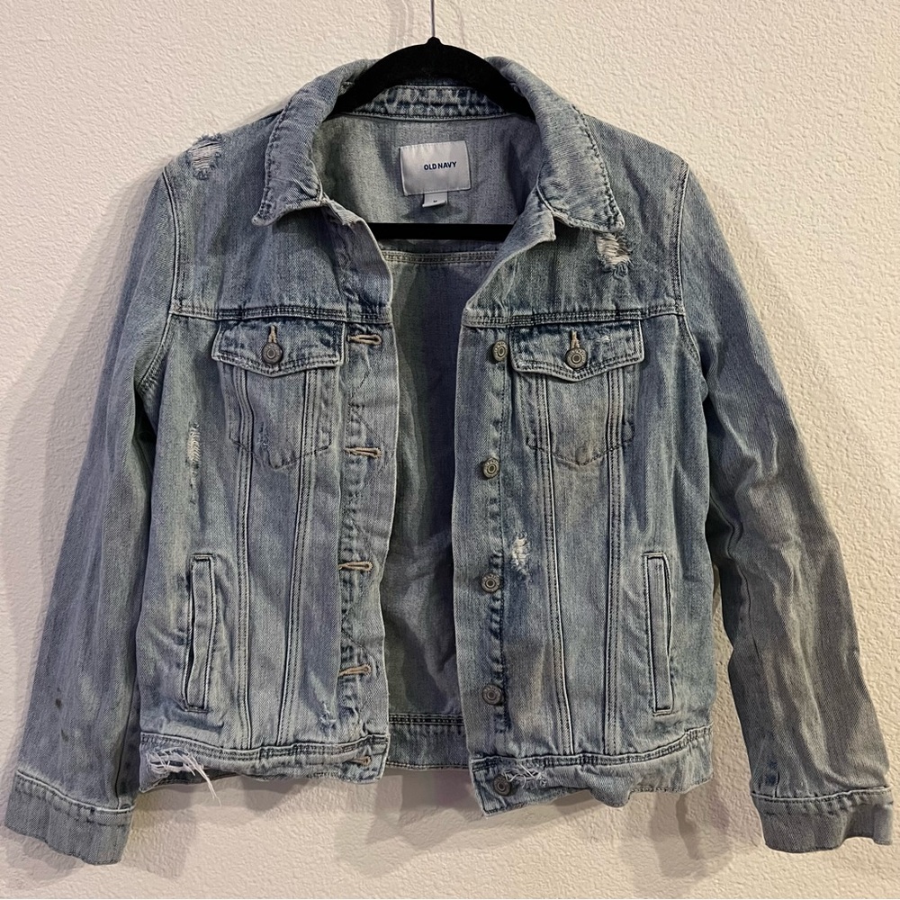 Distressed Old Navy Jean Jacket